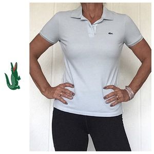 LACOSTE SKY BLUE 2 BUTTON POLO SHIRT SIZE 4